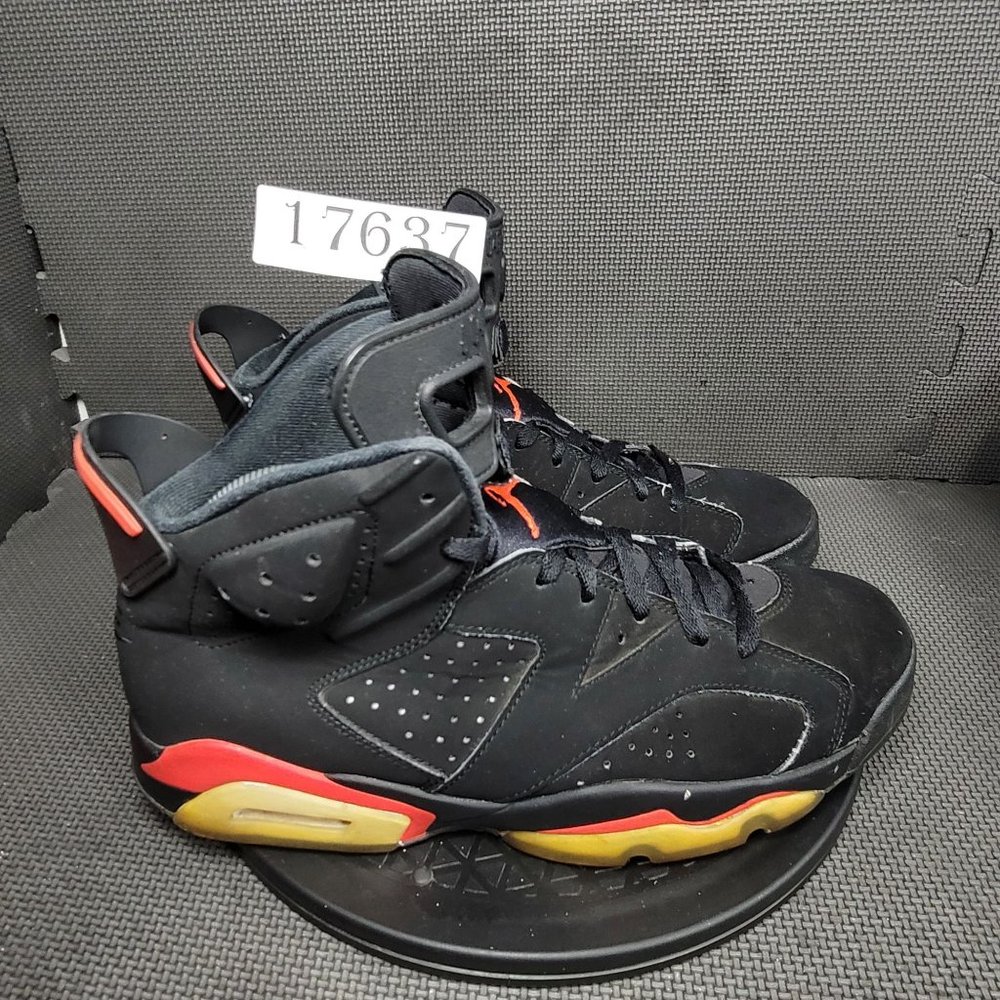 Jordan 6 Retro Shoes Mens Sz 11 Black Orange Sneakers